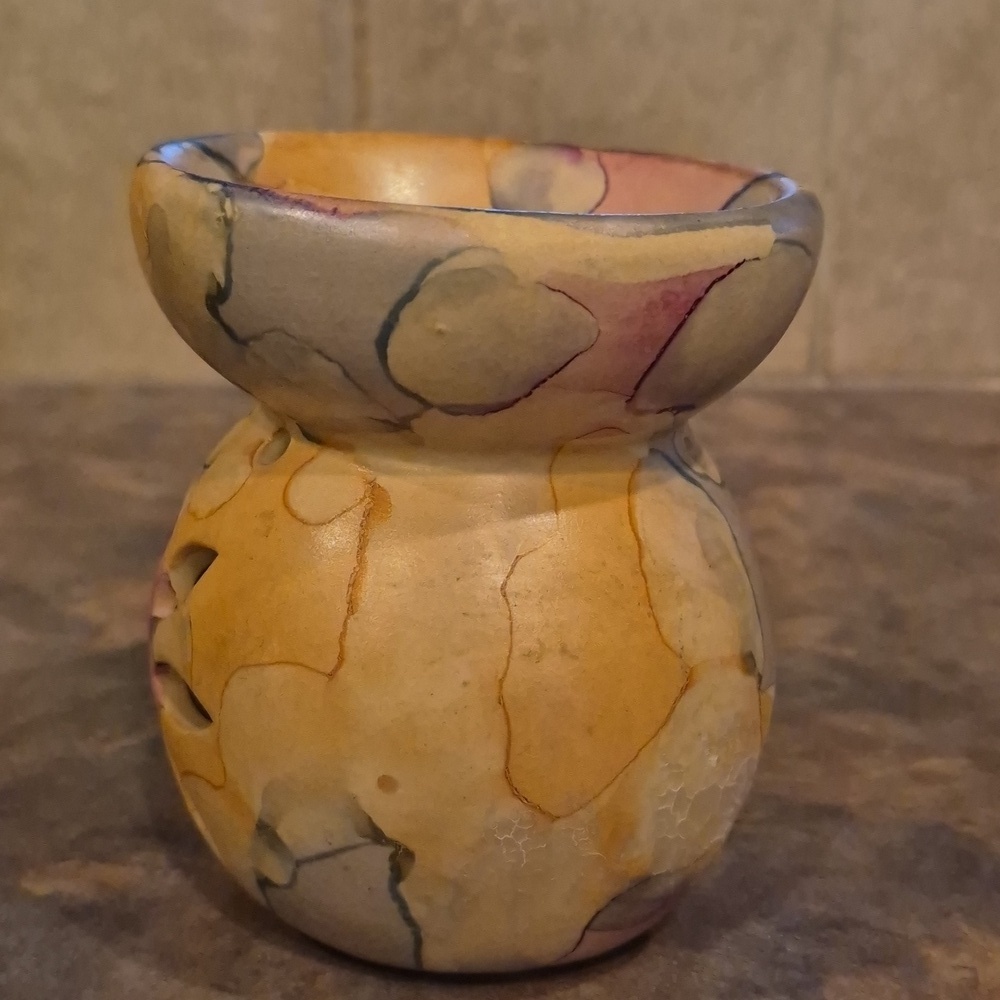 MULTICOLOR Ceramic Lotus Design Detail Oil or Wax Melt Warmer - Picture 4 of 15